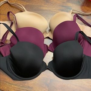 3 Victoria’s Secret lined demi bras 32DDD